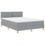 Box spring seng med pude Lysegrå 140 x 190 cm Stof