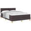 Box spring seng med pude Mørk Brun 140 x 200 cm Stof