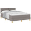 Box spring seng med pude Gråbrun 140 x 200 cm Stof