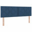 Box spring seng med pude med hovedgærde Blå 140 x 200 cm Stof