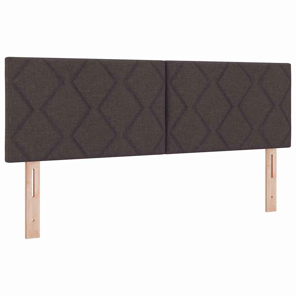 Box spring seng med pude Mørk Brun 160 x 200 cm Stof