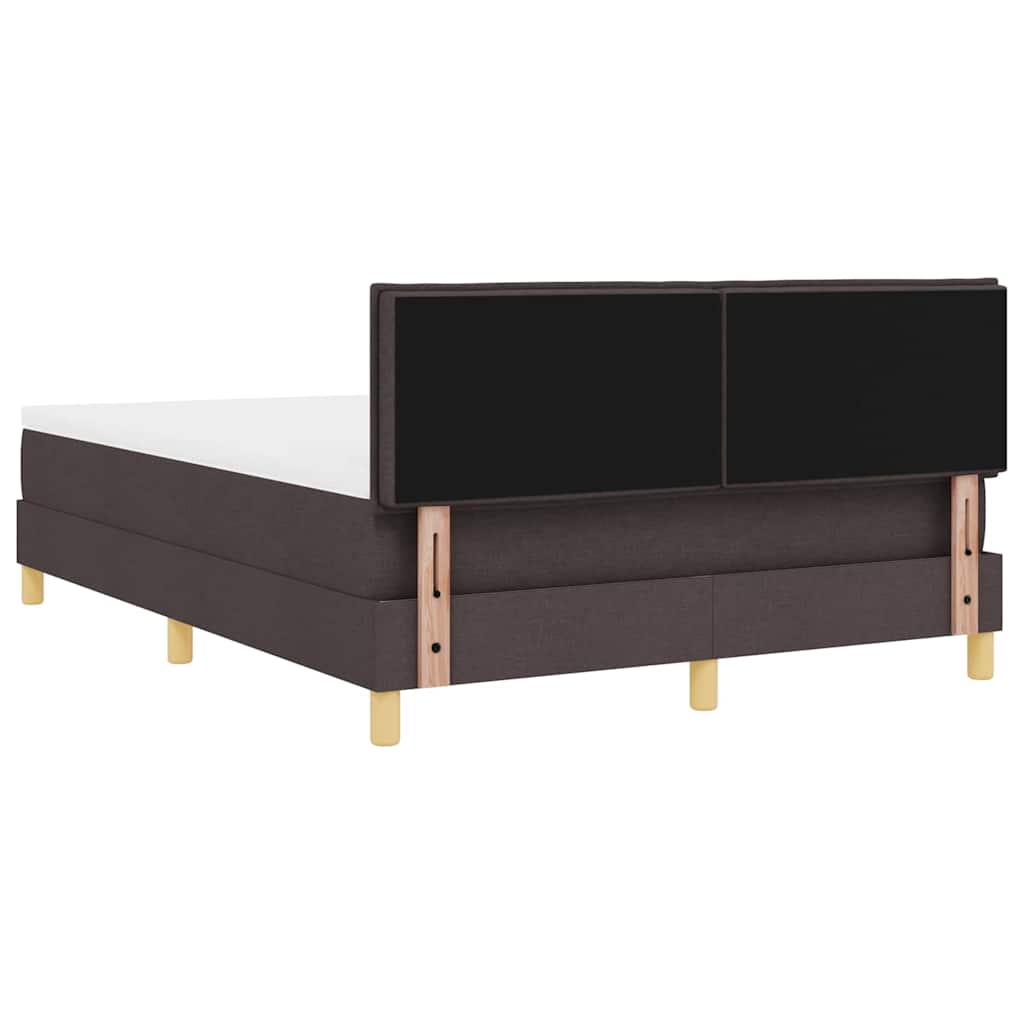 Box spring seng med pude Mørk Brun 160 x 200 cm Stof