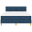 Box spring seng med pude med hovedgærde Blå 160 x 200 cm Stof