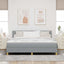 Box spring seng med pude Lysegrå 180 x 200 cm Stof