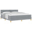 Box spring seng med pude Lysegrå 180 x 200 cm Stof