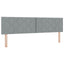 Box spring seng med pude Lysegrå 180 x 200 cm Stof