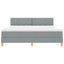 Box spring seng med pude Lysegrå 180 x 200 cm Stof