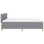 Box spring seng med pude Lysegrå 180 x 200 cm Stof