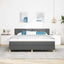 Box spring seng med pude Mørkegrå 180 x 200 cm Stof