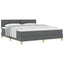 Box spring seng med pude Mørkegrå 180 x 200 cm Stof