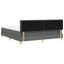 Box spring seng med pude Mørkegrå 180 x 200 cm Stof