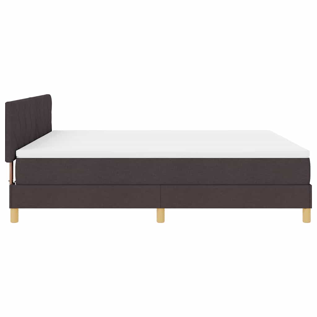 Box spring seng med pude Mørk Brun 180 x 200 cm Stof