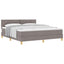 Box spring seng med pude Gråbrun 180 x 200 cm Stof