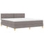 Box spring seng med pude Gråbrun 180 x 200 cm Stof