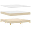 Box spring seng med pude med hovedgærde Creme 180 x 200 cm Stof
