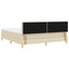 Box spring seng med pude med hovedgærde Creme 180 x 200 cm Stof