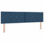 Box spring seng med pude med hovedgærde Blå 180 x 200 cm Stof
