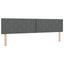 Box spring seng med pude Mørkegrå 200 x 200 cm Stof