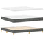 Box spring seng med pude Mørkegrå 200 x 200 cm Stof