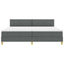 Box spring seng med pude Mørkegrå 200 x 200 cm Stof