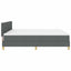 Box spring seng med pude Mørkegrå 200 x 200 cm Stof