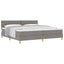 Box spring seng med pude Gråbrun 200 x 200 cm Stof