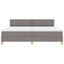 Box spring seng med pude Gråbrun 200 x 200 cm Stof