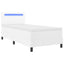 Box spring seng med hovedgærde Hvid 100 x 200 cm Kunstlæder