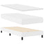 Box spring seng med hovedgærde Hvid 100 x 200 cm Kunstlæder