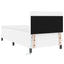 Box spring seng med hovedgærde Hvid 100 x 200 cm Kunstlæder