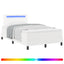 Box spring seng med hovedgærde Hvid 120 x 190 cm Kunstlæder