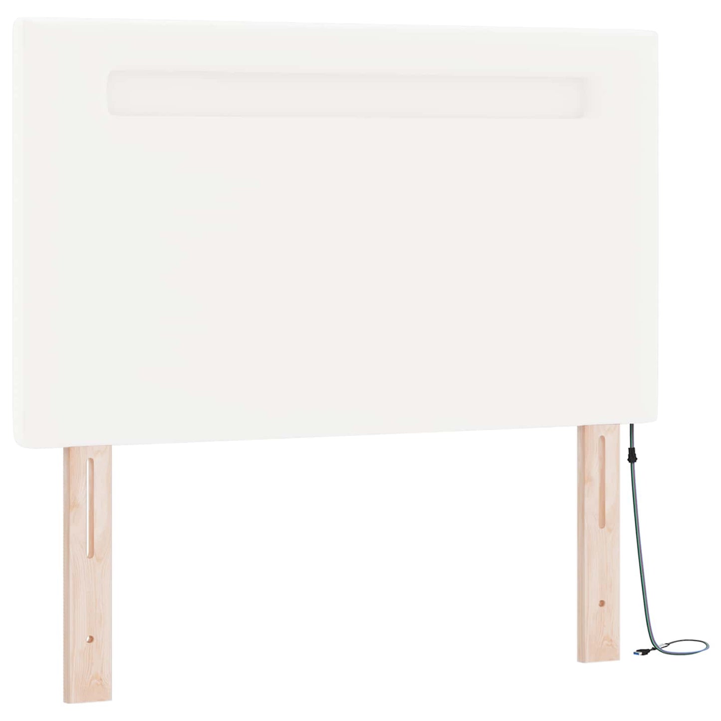 Box spring seng med hovedgærde Hvid 120 x 190 cm Kunstlæder
