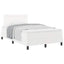 Box spring seng med hovedgærde Hvid 120 x 190 cm Kunstlæder