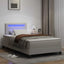 Box spring seng med hovedgærde Hvid 120 x 200 cm Kunstlæder