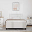 Box spring seng med hovedgærde Hvid 120 x 200 cm Kunstlæder