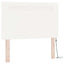 Box spring seng med hovedgærde Hvid 120 x 200 cm Kunstlæder