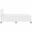 Box spring seng med hovedgærde Hvid 120 x 200 cm Kunstlæder