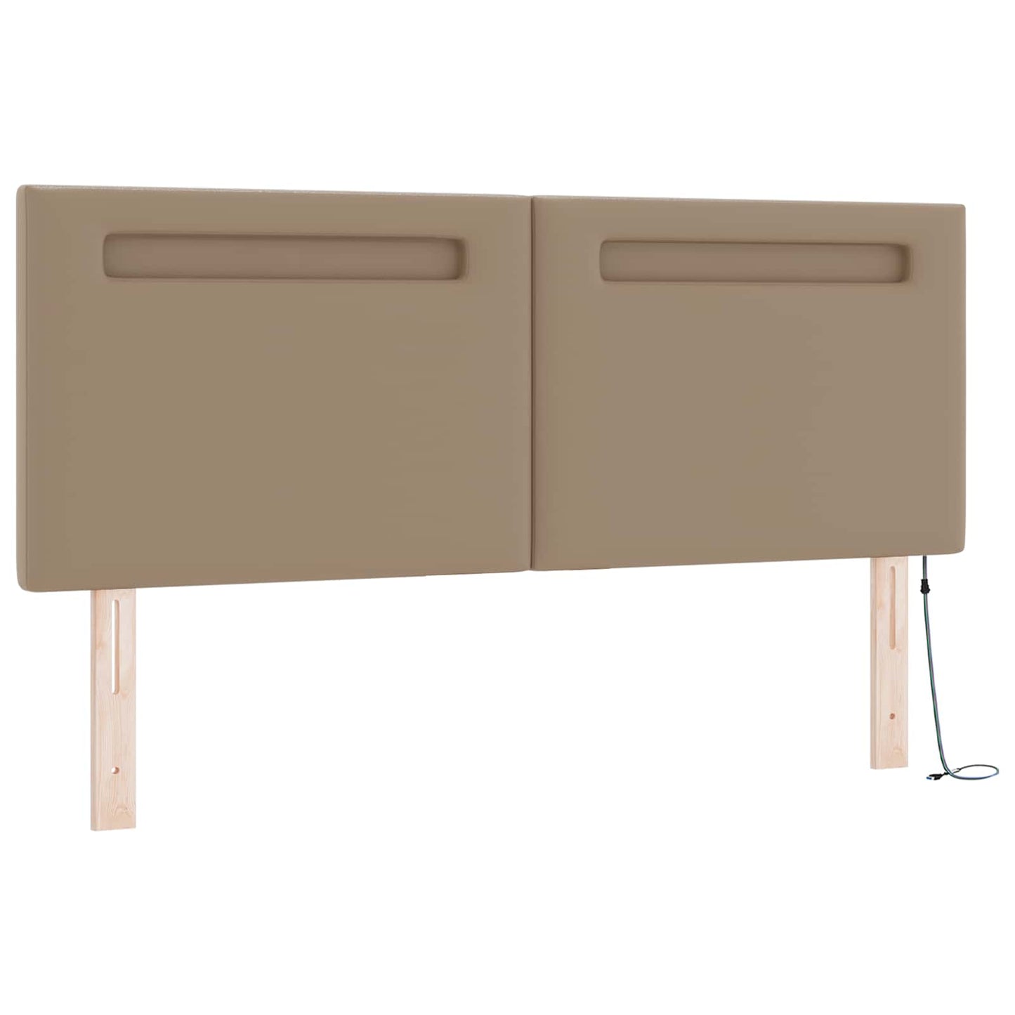Box spring seng med madras Cappuccino 140 x 190 cm Kunstlæder