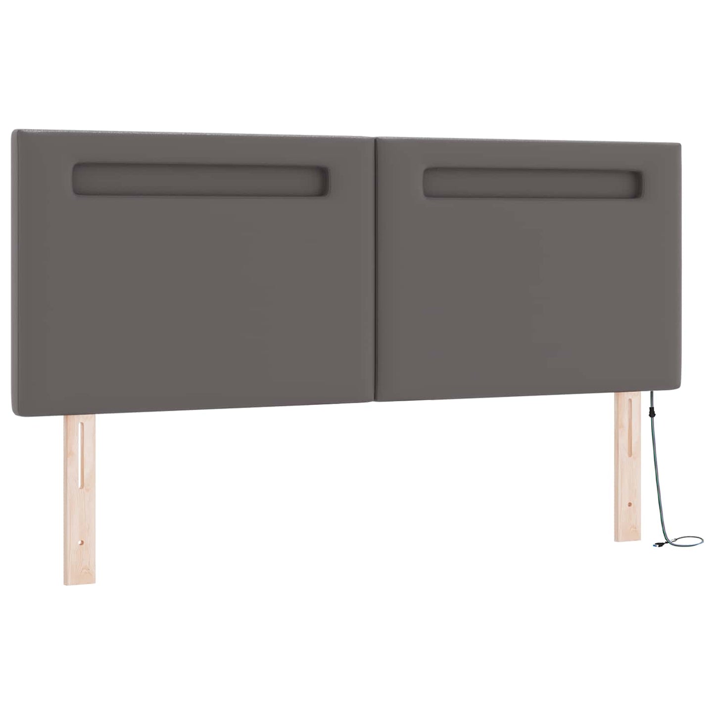 Box spring seng med madras Grå 140 x 200 cm Kunstlæder