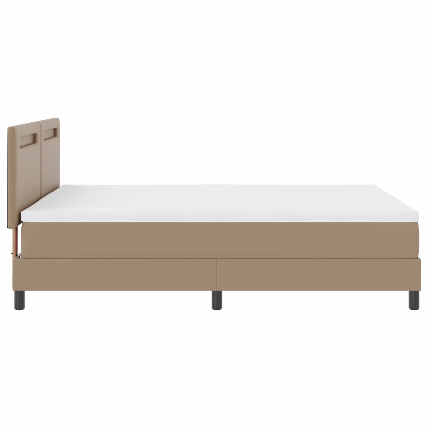 Box spring seng med madras Cappuccino 140 x 200 cm Kunstlæder