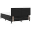 Box spring seng med madras Sort 160 x 200 cm Kunstlæder