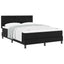 Box spring seng med madras Sort 160 x 200 cm Kunstlæder