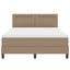 Box spring seng med madras Cappuccino 160 x 200 cm Kunstlæder