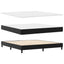Box spring seng med hovedgærde Sort 180 x 200 cm Kunstlæder
