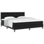 Box spring seng med hovedgærde Sort 180 x 200 cm Kunstlæder