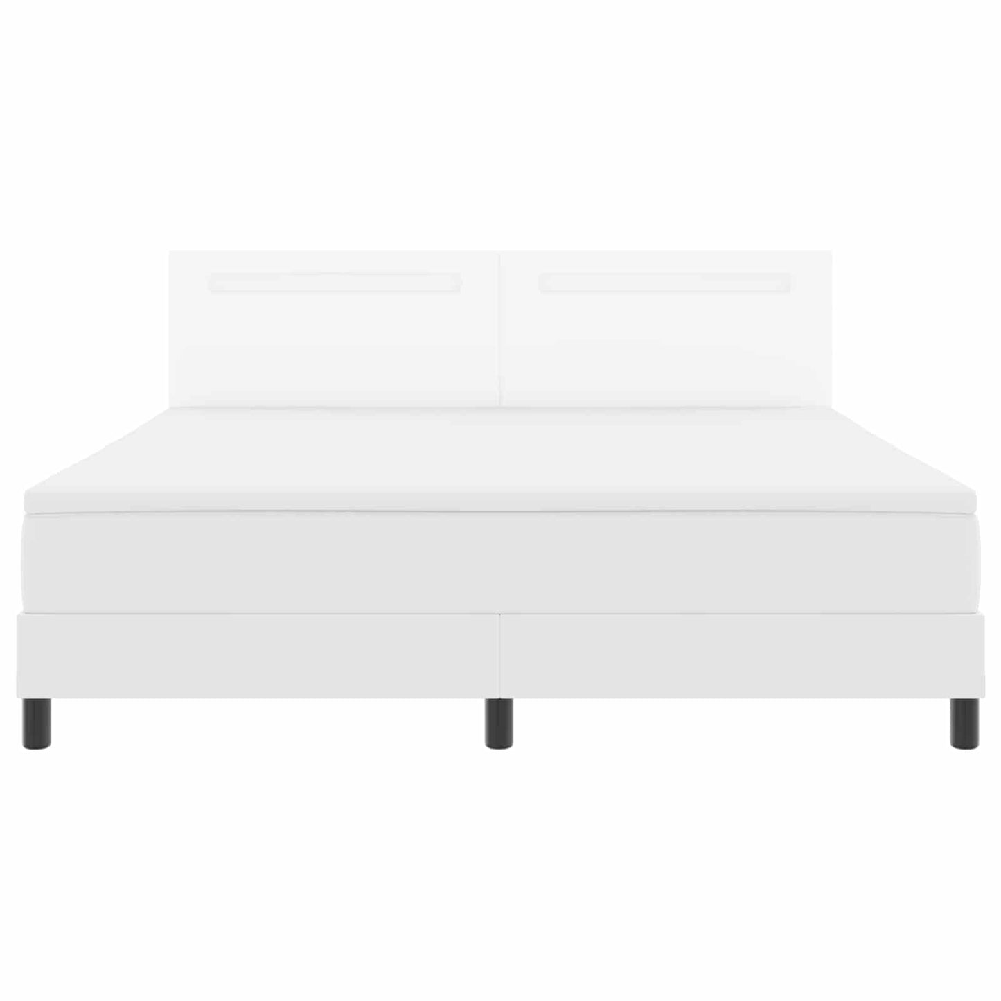 Box spring seng med madras Hvid 180 x 200 cm Kunstlæder