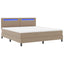 Box spring seng med madras Cappuccino 180 x 200 cm Kunstlæder
