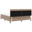 Box spring seng med madras Cappuccino 180 x 200 cm Kunstlæder