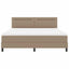 Box spring seng med madras Cappuccino 180 x 200 cm Kunstlæder
