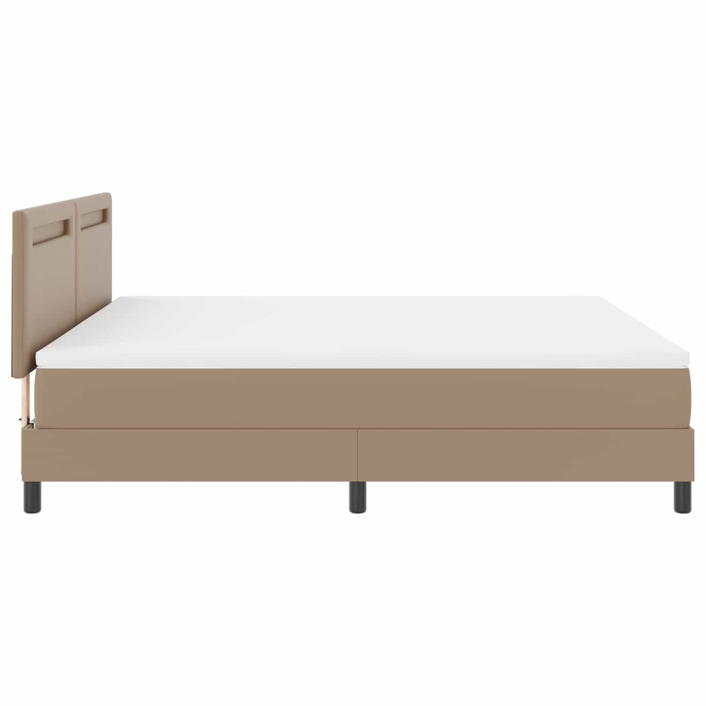 Box spring seng med madras Cappuccino 180 x 200 cm Kunstlæder